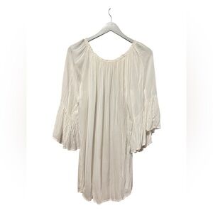 🟣Exist White Ruffle Long Sleeve Dress – One Size (OS)